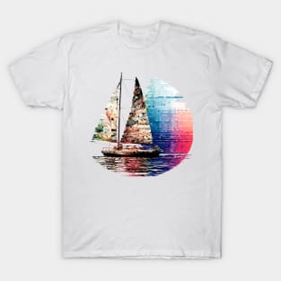 Sailing Boat Sea World Ocean Beauty Discovery Travel T-Shirt